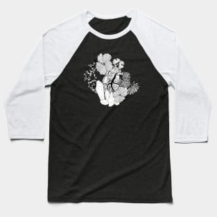 Human heart with crystals and floral Baseball T-Shirt